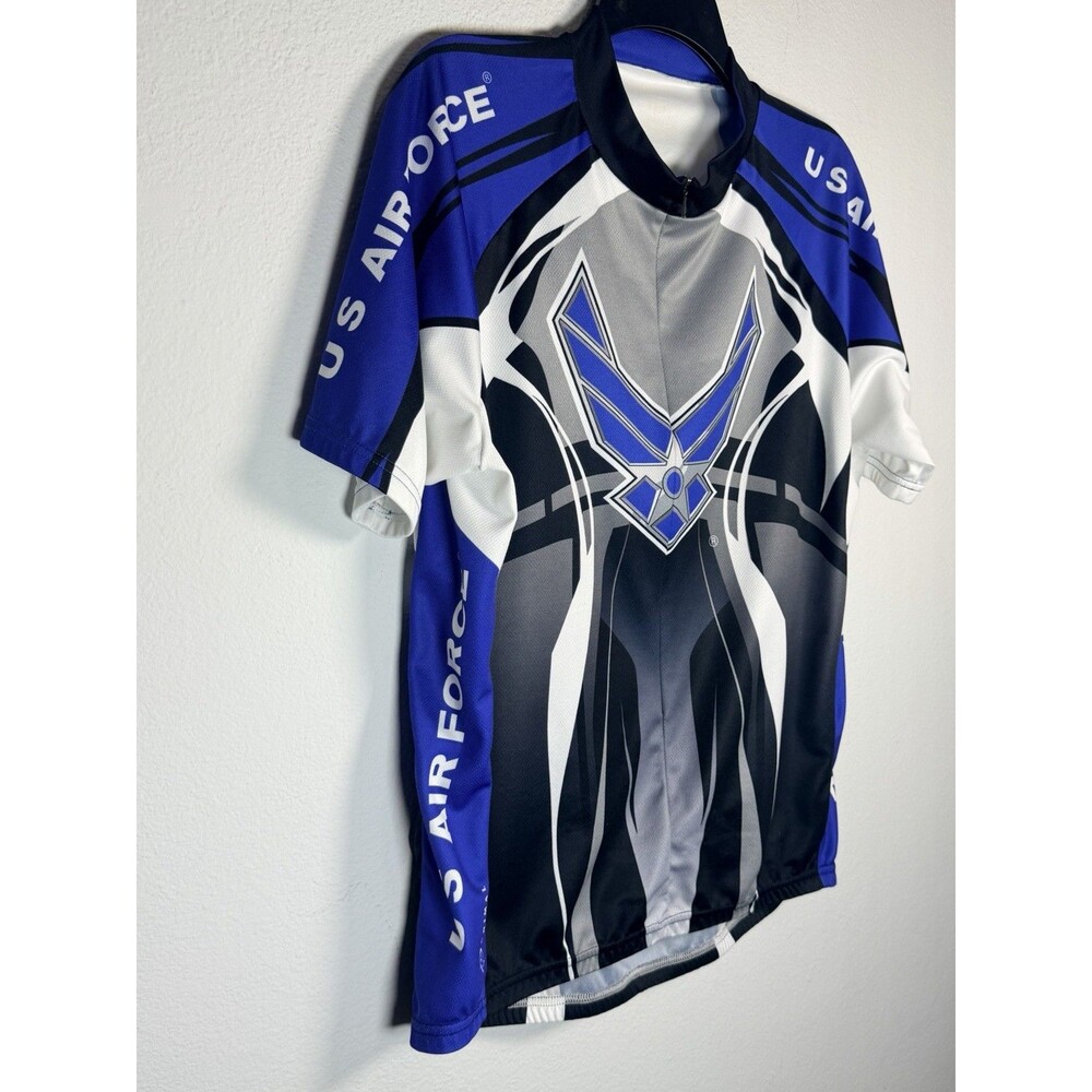 Primal Wear US Air Force Cycling Jersey Men's XL 3/4 Zip Road Bike Shirt Blue - Picture 2 of 9